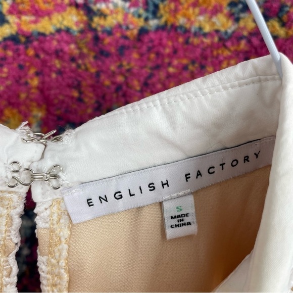 Anthropologie English Factory Flower Crochet Collar Sleeveless Fitted Dress - Picture 6 of 6